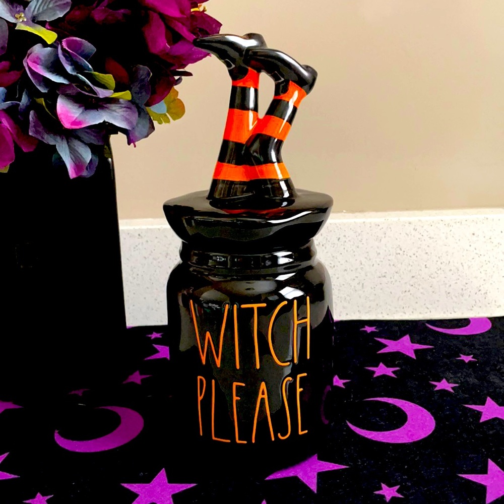 🎃 RAE DUNN WITCH PLEASE LEG MODERN FARMHOUSE HALLOWEEN BABY CANISTER